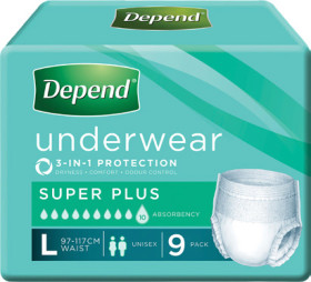Depend+Unisex+Underwear+Super+Plus+Large+9+Pack