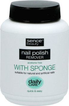 Sence+Beauty+Nail+Polish+Remover+Acetone+Free+With+Sponge+75mL