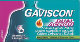 Gaviscon+Dual+Action+Peppermint+48+Chewable+Tablets