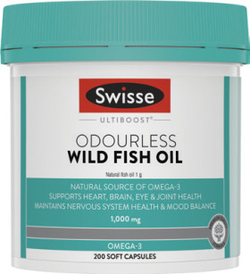 Swisse+Ultiboost+Odourless+Wild+Fish+Oil+2000mg+200+Capsules