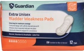 Guardian-Unisex-Bladder-Weakness-Pads-Extra-12-Pack on sale