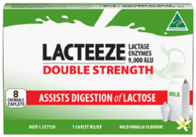 Lacteeze-Double-Strength-8-Chewable-Caplets on sale
