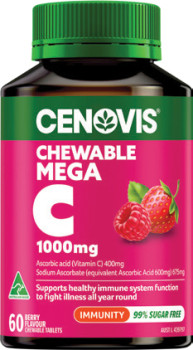 Cenovis+Chewable+Mega+C+1000mg+Berry+60+Tablets