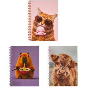A5-Notebook-Animals-80gsm-120-Pages-Assorted on sale