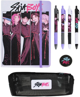 KPop-Demon-Hunters-Stationery-Set-Saja-Boys on sale