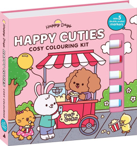 Happy+Days%3A+Happy+Cuties+Cosy+Colouring+Kit+by+Elena+Aiello+-+Book