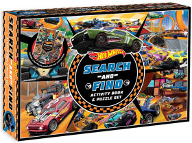 Hot-Wheels-Search-and-Find-Activity-Book-and-Puzzle-Set-Book on sale