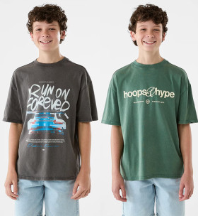 Short-Sleeve-Oversized-Washed-Printed-T-Shirt on sale