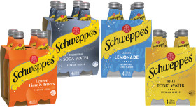 Schweppes-Mixers-Soft-Drink-or-Mineral-Water-4x300mL on sale