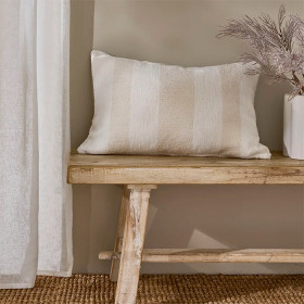 Vinny-Stripe-Cushion-Ivory on sale