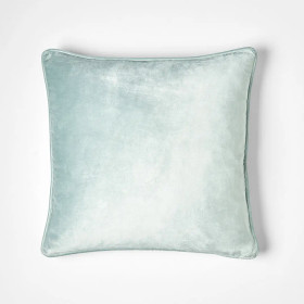 Margot-Velvet-Cushion-Pale-Aqua on sale