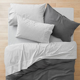 Caviar-Cotton-Sheet-Set-Silver on sale