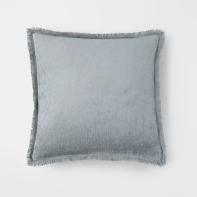 Macie-Fringed-Chenille-Cushion-Soft-Blue on sale