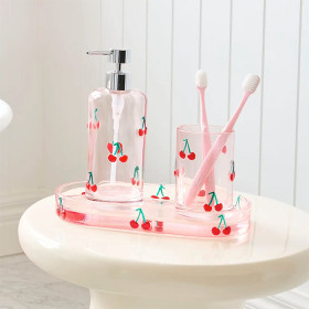 Cherries-Glass-Bathroom-Accessories on sale