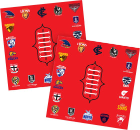 AFL-Team-Party-Napkins-Pk-16 on sale