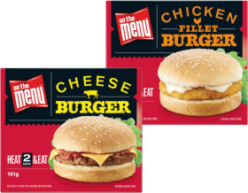 On-The-Menu-Burger-161165g-Selected-Varieties on sale