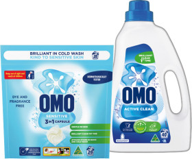 OMO-Laundry-Capsules-28-Pack-Liquid-2-Litre-or-Powder-2kg-Selected-Varieties on sale