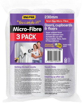 Uni-Pro+230mm+4mm+Nap+You+Can+Do+It+Microfibre+Roller+Cover+-+3+Pack