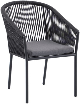 Mimosa-Rope-Aluminium-Dining-Chairs-in-Charcoal on sale
