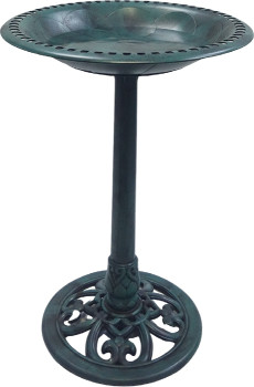 Lotus-69cm-x-50cm-x-50cm-Bird-Bath-in-Green on sale