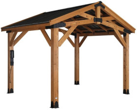 Backyard-Discovery-Norwood-37m-x-3m-Cedar-Wood-Outdoor-Patio-Gazebo-with-Galvanised-Steel-Roof-and-Powerport on sale