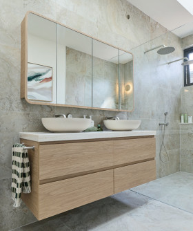 Beaumont-Tiles-Basilica-600mm-x-600mm-Microtec-Structured-Textured-Tile-in-Linen-Used-on-the-Floor on sale