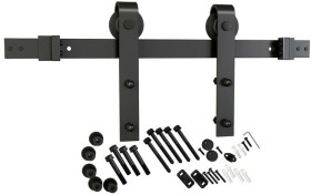 Rolltrak-2000mm-x-40mm-x-6mm-Smooth-Finish-Barn-Door-Track-Side-Fix-Set-in-Matt-Black on sale