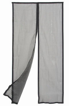 Pillar-200cm-x-120cm-Magnetic-Strip-Flyscreen-Door-Curtain-in-Black on sale