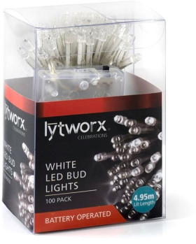 Lytworx-LED-Battery-Operated-Fairy-Lights-in-Cool-White-100-Bulbs on sale