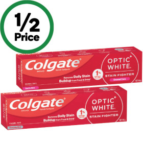 Colgate-Optic-White-Stain-Fighter-Toothpaste-140g on sale