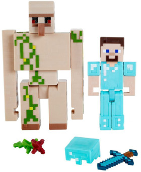 Minecraft+Craft-a-Block+2-Pack+Figures+-+Assorted
