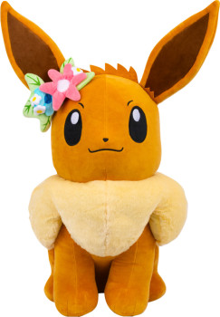 Pokemon+60cm+Eevee+with+Flower+Crown+Plush