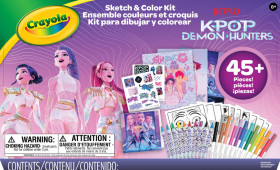 Crayola-KPop-Demon-Hunters-Sketch-Color-Kit on sale