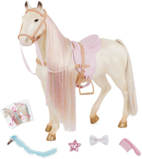 Our+Generation+Enchanting+Horse+20-inch+Toy+Horse+with+Ultra-Long+Rainbow+Hair