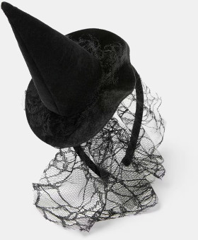 Halloween+Witch+Hat+Headband+-+Black
