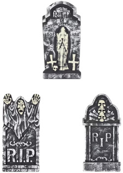 Foam+Tomb+Stone+-+Assorted