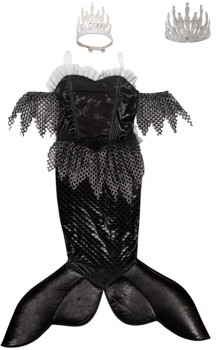 2-Piece-Dark-Mermaid-Costume-Ages-6-8 on sale