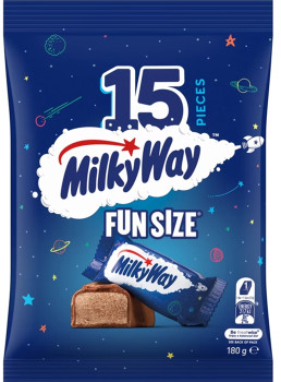 Milky-Way-15-Piece-Milk-Chocolate-Fun-Size-Share-Pack-180g on sale