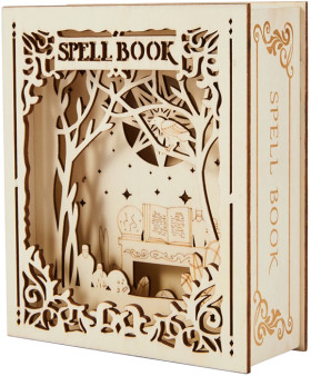 Halloween-Craft-Wood-Blank-LED-Spell-Book on sale