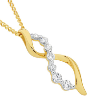 9ct-Gold-Lab-Grown-Diamond-Twist-Pendant on sale