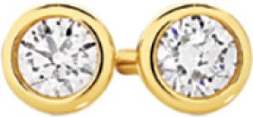 9ct+Gold+Lab+Grown+Diamond+Bezel+Stud+Earrings