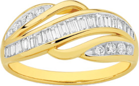9ct-Gold-Lab-Grown-Diamond-Swirl-Ring on sale