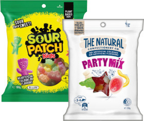 The-Natural-Confectionery-Co-Bags-130-230g-Sour-Patch-Kids-190g-or-Pascall-Share-Bags-150-300g-Selected-Varieties on sale