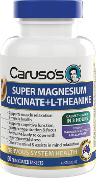 Caruso%26rsquo%3Bs+Super+Magnesium+Glycinate+%2B+L-Theanine+60+Capsules%2A