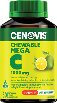 Cenovis-Chewable-Vitamin-C-1000mg-Lemon-60-Tablets on sale