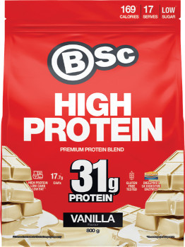 BSc-High-Protein-800g-Vanilla on sale
