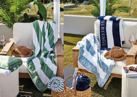 Heritage-Santorini-Resort-Stripe-Beach-Towel on sale