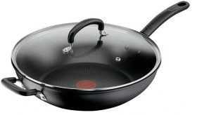 Tefal-Specialty-Hard-Anodised-Non-Stick-Wok-32cm-with-Lid on sale