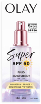 Olay-Super-Fluid-Moisturiser-SPF50-50mL on sale