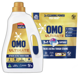 OMO-Ultimate-Laundry-Liquid-2-Litre-or-Capsules-28-Pack-Selected-Varieties on sale